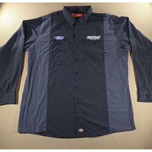 Roush Fenway Racing Ford Racing Long Sleeve Men's Work Shirt by Dickies 2XLT